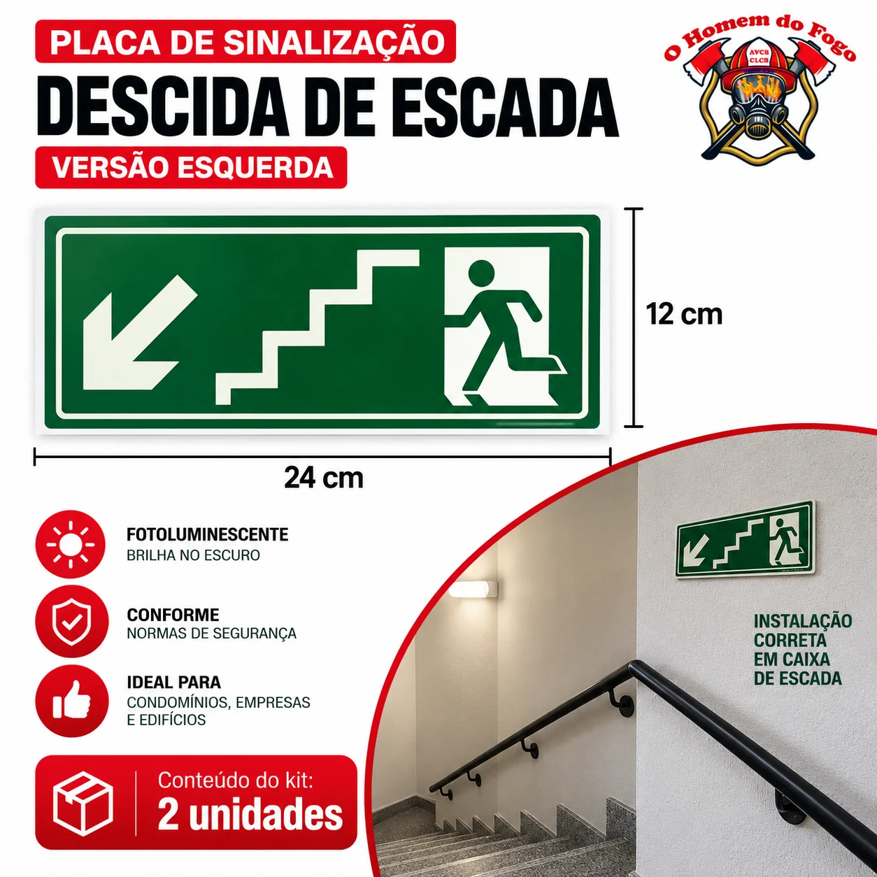 Descida de escada esquerda